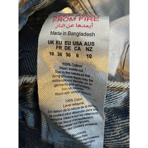 2/$30 NWT Size 6  PrettyLittleThing Medium Blue High-Waisted Mom Jeans - Picture 13 of 14